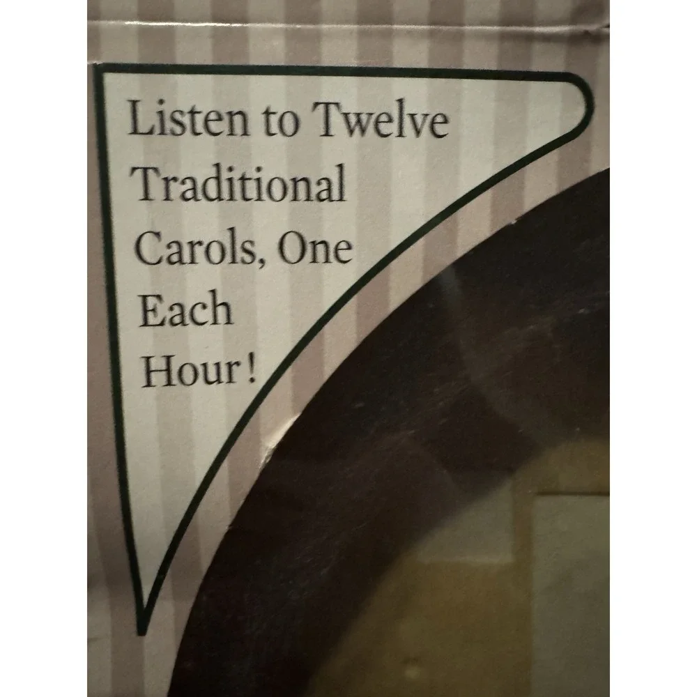 Christmas Carol Wall Clock Mark Feldstein Musical with Box‎ Chimes Hourly Works